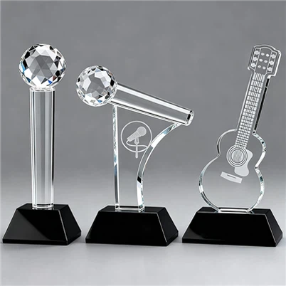 Trofeo de microfono cristallo